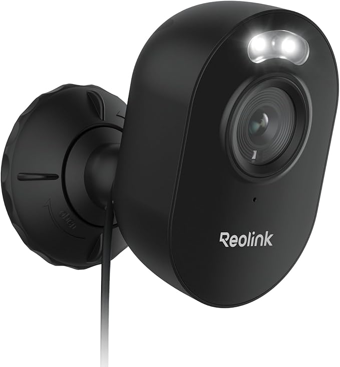 REOLINK Wireless Outdoor Security Camera Lumus 2K(Black), 4MP Spotlight Color Night Vision, 2.4/5GHz Dual-Band WiFi Plug in Camera, Smart Person/Vehicle/Animal Detection, Two-Way Talk, Local Storage REOLINK