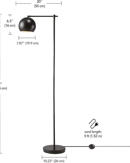 Globe Electric 67503 Floor Lamps, Molly (Black) - LeafyLoom