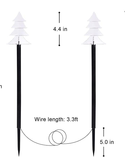 BRIGHTDECK Solar Christmas Pathway Lights Outdoor Decorations, Xmas Tree Lights Waterproof Led Garden Stake Lights for Walkway Yard Lawn Porch Holiday Decor 5-Pack (Xmas Tree Lights) BRIGHTDECK
