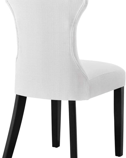 Modway Silhouette Chair, White 24.5 x 18 x 36 - LeafyLoom