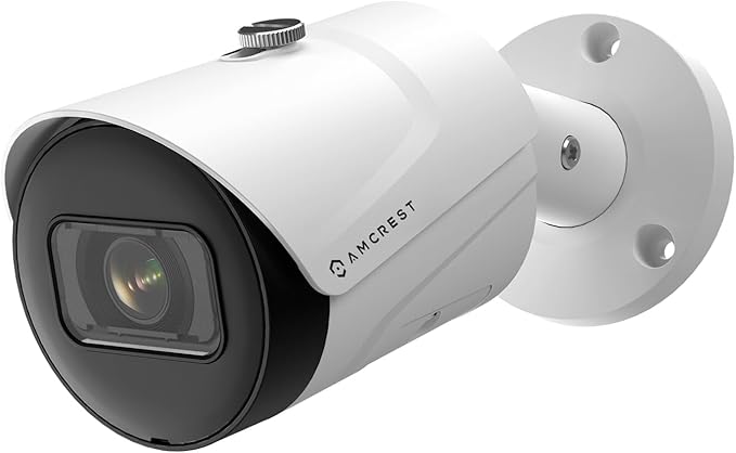 Amcrest 4K (8MP) IP POE Camera, UltraHD Outdoor Bullet, 3840x2160, 98ft NightVision, 125° FOV, IP67, MicroSD (256GB), Human & Vehicle Detection, Tripwire & Intrusion, (IP8M-2496EW-AI-V3) Amcrest