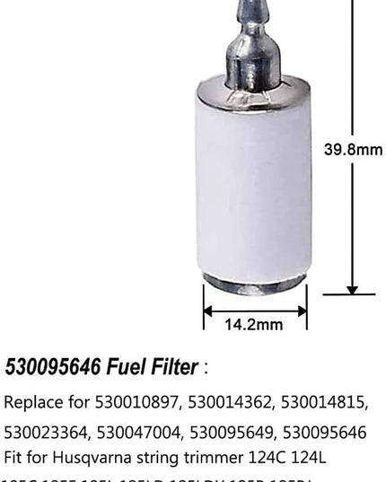 545112101 Air Filter 530095646 Fuel Filter for Husqvarna 125b Craftsman 125B 125BV 125BX 125BVX 28CC 170 MPH Leaf Blower - LeafyLoom