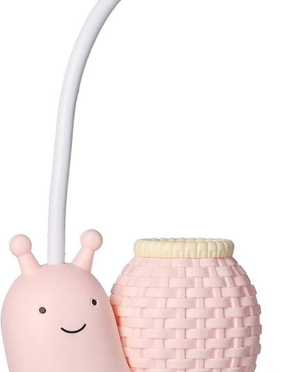 LED Desk Lamp with Pen Holder Cartoon Holder Table Lamp Multiple Function USB Charging Cute Desk Light for Students Kids(Pink) - LeafyLoom