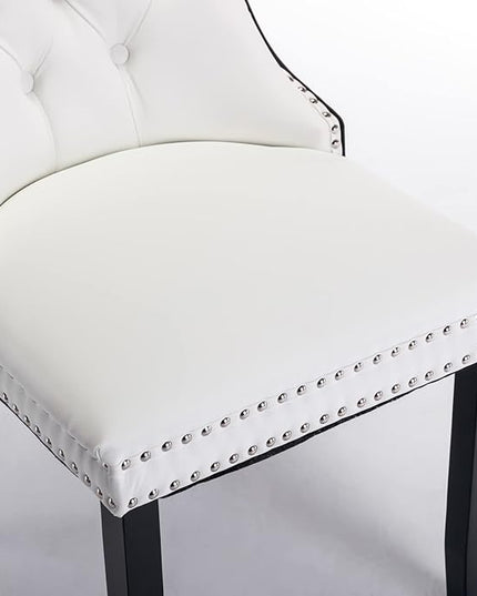 NicBex Haerin-SD-00103-LWJ Dining Chairs, 25.5"x19.7"x37.5", White and Black - LeafyLoom