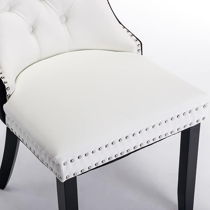 NicBex Haerin-SD-00103-LWJ Dining Chairs, 25.5"x19.7"x37.5", White and Black - LeafyLoom