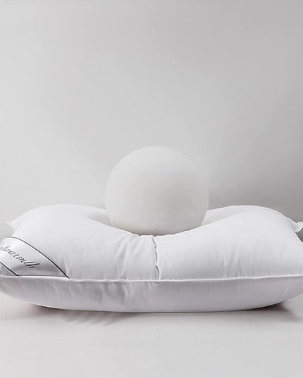 King Size Goose Down Feather Hotel Collection Bed Pillow for Sleeping for Back, Stomach or Side Sleepers King Size(20x36IN) White 1 Pack - LeafyLoom