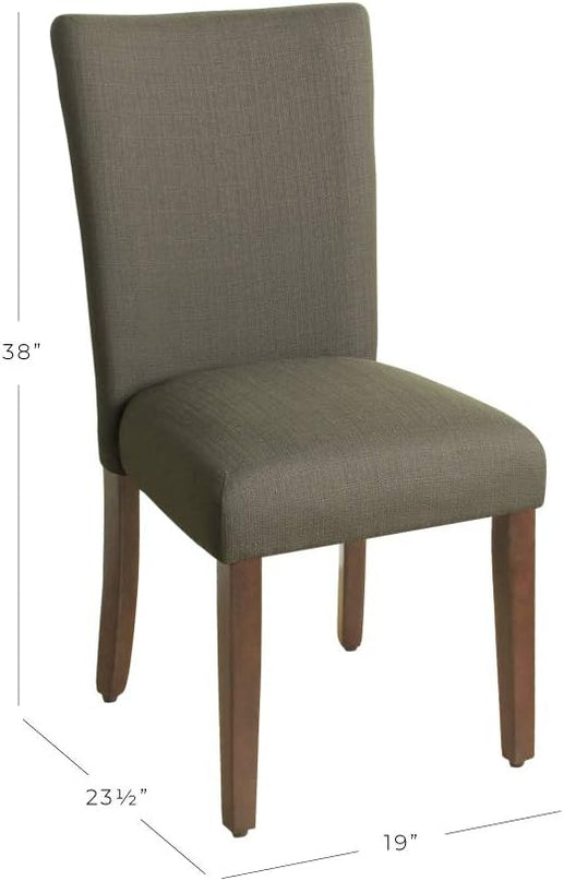HomePop Parsons Classic Upholstered Accent Dining Chair, Single Pack, Brown - LeafyLoom