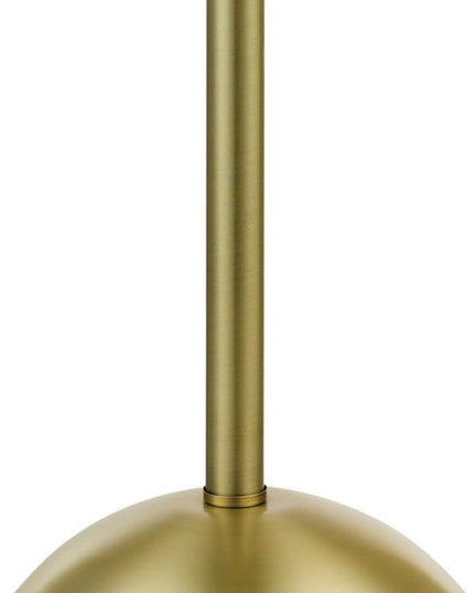 Globe Electric 12976 Haydel 21" 2-Light Table Lamp, Matte Brass, Double On/Off Pull Chain - LeafyLoom