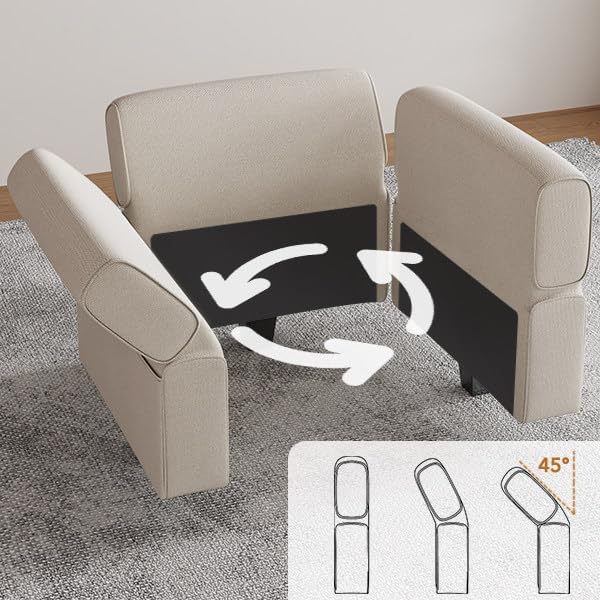 113'' Modular Sectional Sofa, Convertible Sectional Couches for Living Room U Shaped Sectional Sofa Couch with Storage Ottoman, High Supportive 6 Seats Reversible Sectionals with Chaise, Beige - LeafyLoom