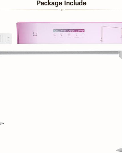 Yofuly Half Moon Nail Desk Lamp, Nail Tech Lamp for Desk, Foldable Desk Lamp for Nails, Half Moon Nail Desk Lamp with 3 Color Temperature 3000k-6500k for Nail, Lash, Tattoo, Skincare (Sliver) - LeafyLoom