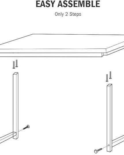 Tribesigns Modern Computer Desk, 55 inch Large Office Desk Computer Table Study Writing Desk for Home Office, Walnut + White Leg - LeafyLoom