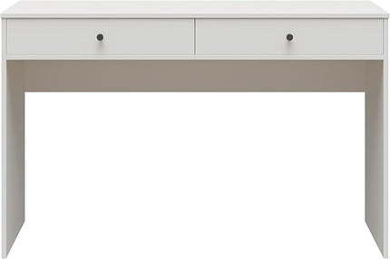 Ameriwood Home The Loft 2 Drawer Desk, White - LeafyLoom