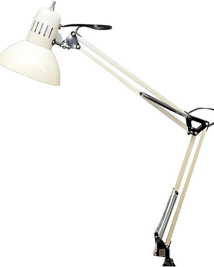 Studio Designs Swing Arm Lamp, 13-watt, White, 6.5" W x 7" D x 36" H - LeafyLoom