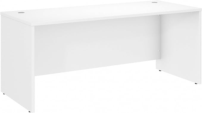 Bush Business Furniture Studio C 72W x 30D Office Desk in White - LeafyLoom