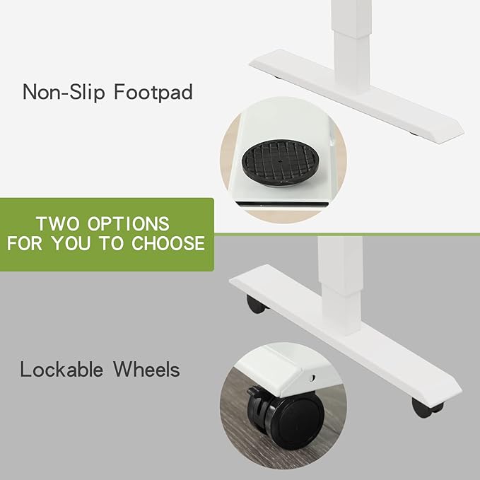 Radlove 59-Inch Large Electric Height Adjustable Computer L-Shaped Desk with Memory Controller Corner Standing Desk Modern Workstation with Splice Board Ergonomic Desk (White Frame + Oak Top) - LeafyLoom