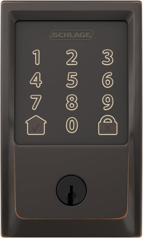 SCHLAGE BE489WB CEN 716 Encode Deadbolt Smart Lock | WiFi Touchscreen Keypad, Aged Bronze SchlageLockCompany