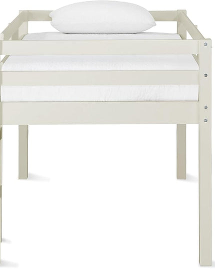 DHP Milton Junior Twin Loft Bed, White - LeafyLoom