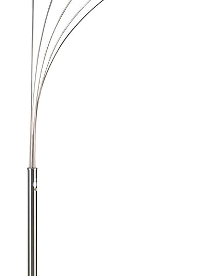 NicBex Floor Lamp,Modern Home Decor Arc Floor Lamp with 5 Arm Aluminum Led and Adjustable Domes,Standing Lamp Tall Lamp,Floor Lamps for Living Room,Bedroom and Office,Reading Light,Silver - LeafyLoom