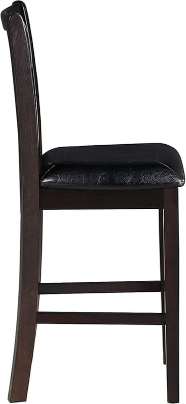 New Classic Furniture Gia Counter Chairs, Set of 2, Ebony - LeafyLoom