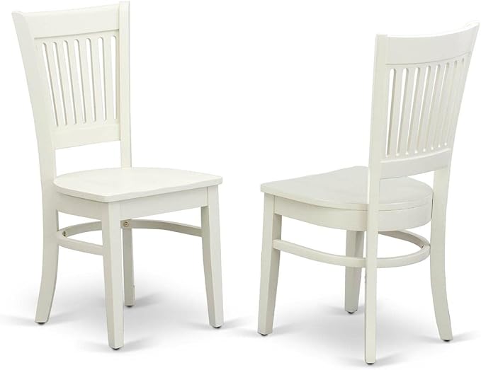 East West Furniture Dublin 5 Piece Kitchen Set includes a Round Room Table with Dropleaf and 4 Dining Chairs, 42x42 Inch, Linen White - LeafyLoom