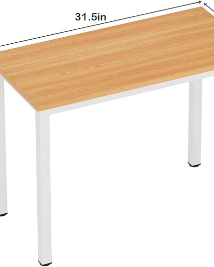 sogesfurniture Computer Office Desk Computer Table with BIFMA Certification Sturdy Office Desk Writing Desk,Teak&Black,BHUS-AC3BW-8040 - LeafyLoom