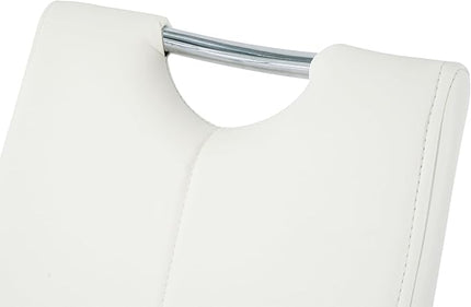NicBex Haerin-SD-00375-LWJ Dining Chairs, 16.5"x17.9"x38.2", White and Silver - LeafyLoom