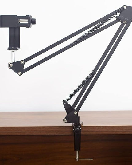 Desk lamp Clamp: 2PACK 1/2 Enlarge Hole Replacement C Clamp for Desk Light,Magnifying Glass with Light,Table Mic Stand,Mic Arm Desk Mount,Swing Arm Phone Holder,for Home Office Work Task (BLACK) - LeafyLoom