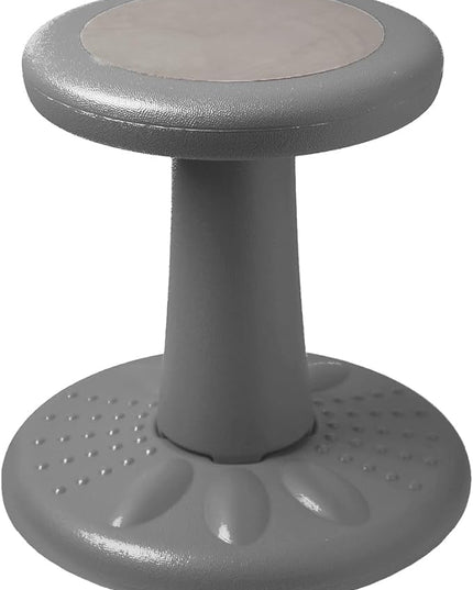 Studico ActiveChairs Kids Wobble Stool, Flexible Classroom Seating improves Focus, Posture & helps ADHD/ADD. Get The Wiggles out Active Fidget Chairs, Preschool | Elementary 14" Chair, Ages 3-7, Gray - LeafyLoom