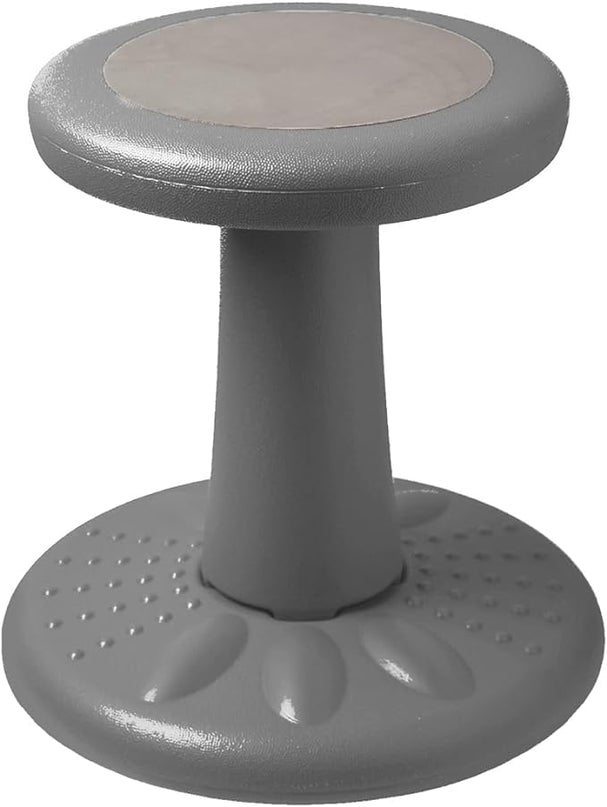Studico ActiveChairs Kids Wobble Stool, Flexible Classroom Seating improves Focus, Posture & helps ADHD/ADD. Get The Wiggles out Active Fidget Chairs, Preschool | Elementary 14" Chair, Ages 3-7, Gray - LeafyLoom