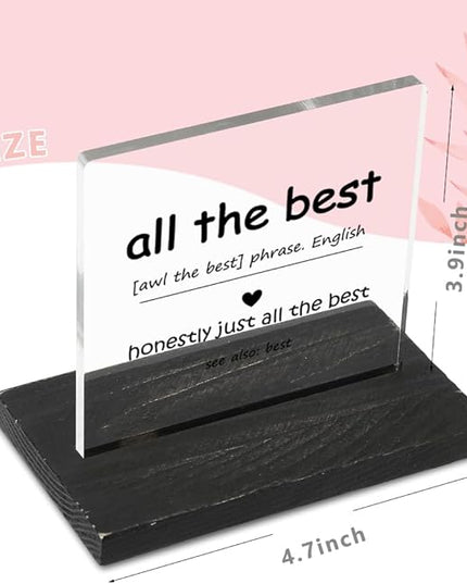 Inspirational Definition Desk Sign for Home Office, Inspiration Work Gifts, Motivational Quotes for Desk, Desk Coworker Gifts for Women Men Office Work Bestie Gifts for Women YTZ77 - LeafyLoom