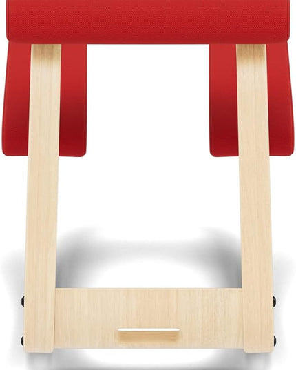 Varier Variable Balans Original Kneeling Chair Designed by Peter Opsvik (Red Revive Fabric with Natural Ash Base) - LeafyLoom