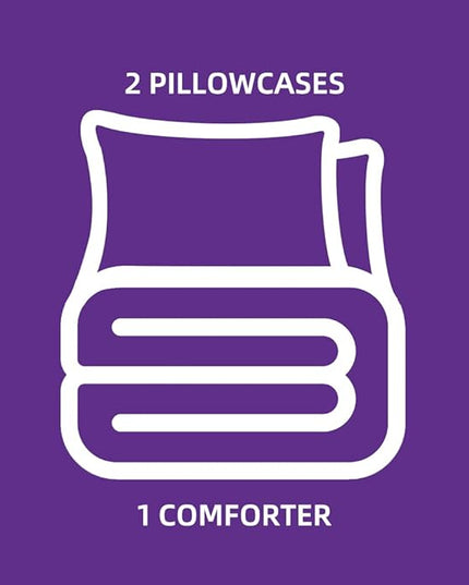 Btargot 3 Piece Purple Butterfly Girls Kids Adults Queen Size Comforter Set, Lightweight Soft All Season Bedding Set with 2 Pillowcases - LeafyLoom