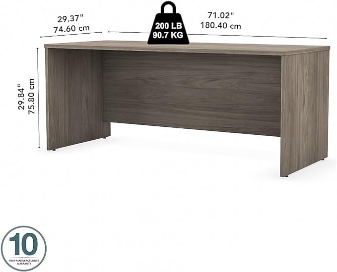 Bush Business Furniture Studio C 72-inch W Computer Desk, Modern Hickory (SCD272MH) - LeafyLoom