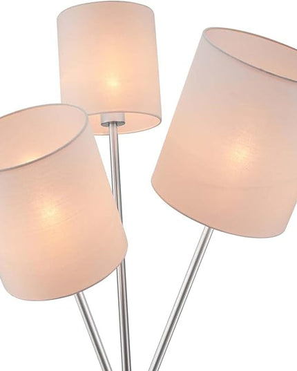 Modway Alexa 3-Light Floor Lamp in Silver - LeafyLoom