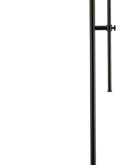 O'Bright Cedric Adjustable Pharmacy Floor Lamp - Industrial Design for Reading, Crafting, Work - 10W LED, Height 45-61 inches - Ideal for Living Room, Bedside, Office - Black - LeafyLoom