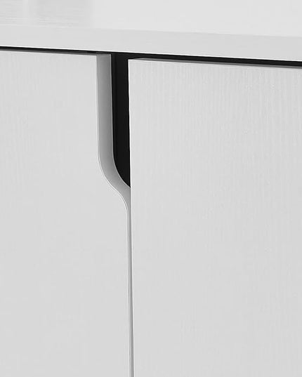 Panana Kitchen Buffet Cabinet Storage Sideboard with 2 Doors 2 Shelves, White, 41.8" L x 15" W x 32.5" H - LeafyLoom