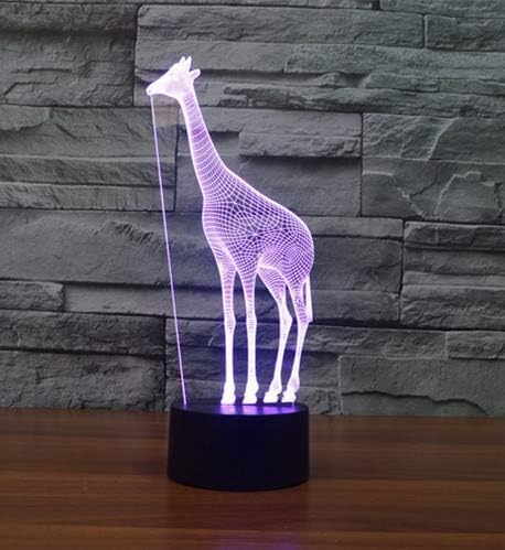 Giraffe 3D Night Light, Acrylic Giraffe USB LED Table Lamp Home r2d2 3D Arts Decor - 7 Colors Changing Bedroom Decor Night Light Gifts for Father Mother Husband Wife .. - LeafyLoom