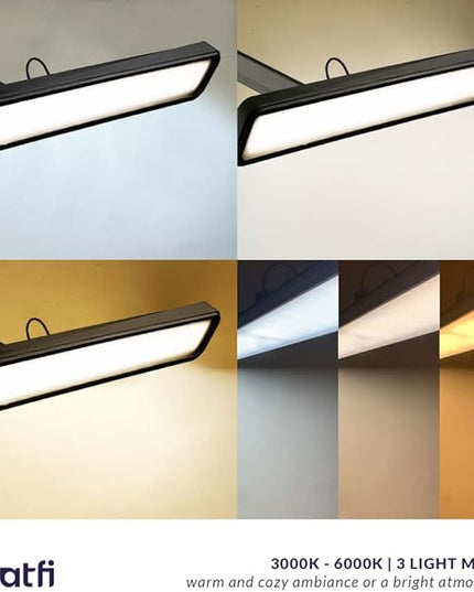 Neatfi (New Model) XL 2,500 Lumens LED Task Lamp with Clamp, 3 Light Modes, 3000-6000K Correlated Color Temperature, 30W Super Bright Desk Lamp, Dimmable, 162 Pcs SMD LED (CCT, Black) - LeafyLoom
