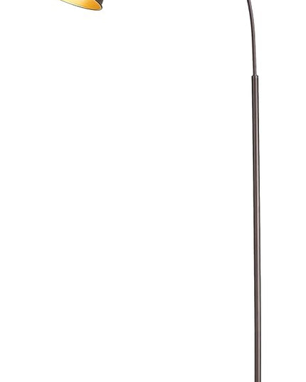 Arc Floor Lamps for Living Room with Remote Control, Modern Farmhouse Tall Standing Lamp, Floor Lamp with 360° Adjustable Hanging Dome Shade, Dimmable Tall Lamp with 9W LED Bulb - LeafyLoom