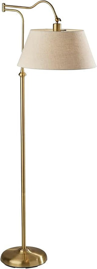 ADESSO Rodeo Floor Lamp, Antique Brass - LeafyLoom