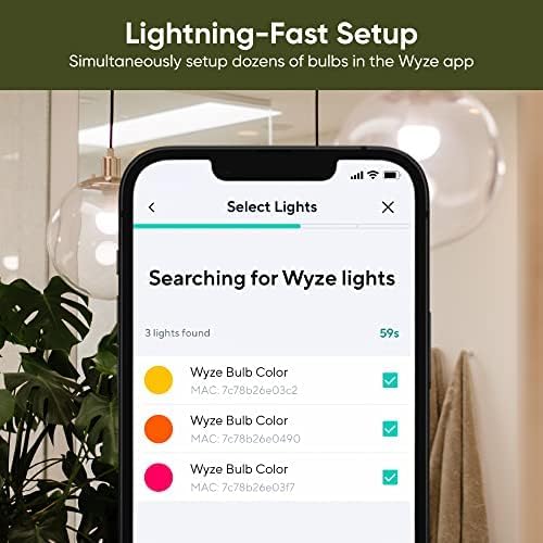 Wyze Bulb Color, 1100 Lumen WiFi RGB and Tunable White A19 Smart Bulb, Works with Alexa and Google Assistant, Two-Pack WYZE