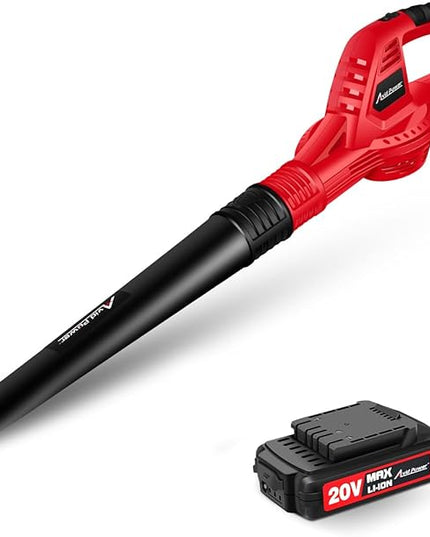 AVID POWER Cordless Leaf Blower, 20V Battery Powered Leaf Blower with 2.0Ah Battery and Charger, 140 MPH 155 CFM Electric Leaf Blower Light Duty for Lawn Care - LeafyLoom