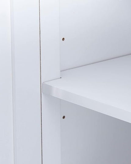 60" Sideboard Storage Buffet Cabinet with 2 Drawers,Wooden Console Table,W/ 4 Doors,Adjustable Shelves,Not Easy to Deform,for Dining Room/Kitchen/Entryway,White - LeafyLoom