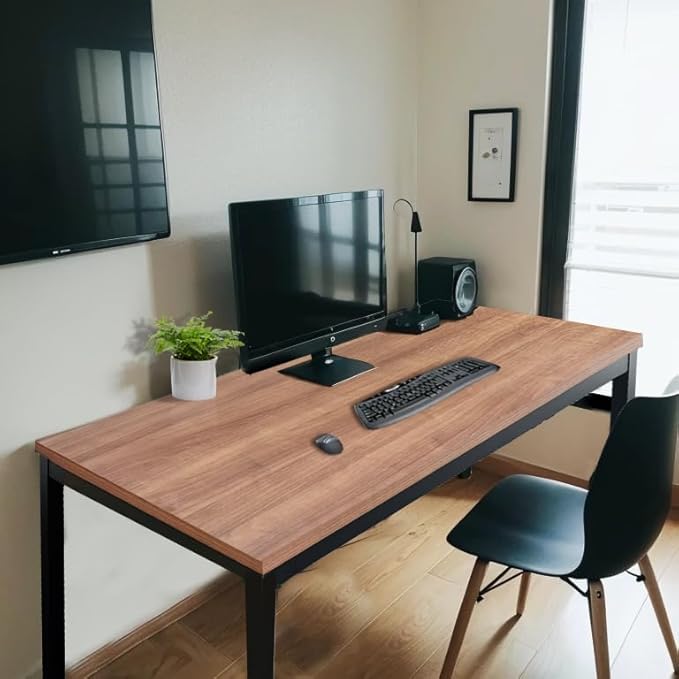 Computer Desk 63 Inch Modern Simple Sturdy Notebook Writing Desk Study Office Table for Home Office Dinning Table Workstation Desk Escritorio de Ordenador - LeafyLoom