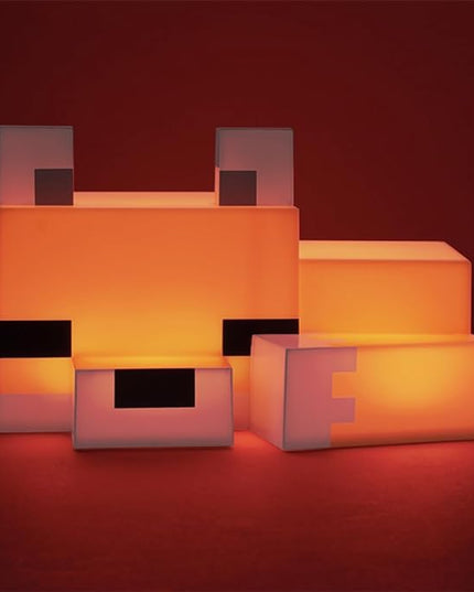 Paladone Minecraft Cute Fox Night Light, Soft Orange Glow, Officially Licensed Minecraft Decor and Desk Lamp for Gaming Room or Kids and Tween Bedroom - LeafyLoom