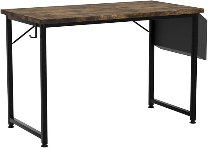 Lufeiya Home Office Desks 47 inch Desk for Bedroom Modern Simple Student Study Table 48 Vintage Writing Computer Desk, Rustic Brown - LeafyLoom