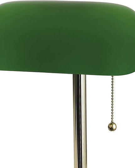Catalina Lighting Traditional Desk Lamp, Green, Smart Home Capable for Home Office, Dorm, Apartment, Corded with Adjustable Lighting - LeafyLoom