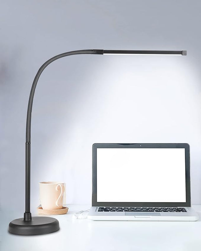 LED Desk Lamp, Swing Arm Architect Task Lamp with Long Flexible Gooseneck, 3 Color Modes, and USB Adapter, Dimmable Desk Light for Home/Office/Drafting/Reading/Piano - LeafyLoom
