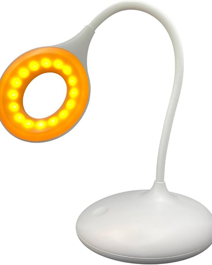Mito Red Light - Amber Light Lamp - Portable & Flexible Amber Table Lamp - Cordless Lamp, Rechargeable Reading Lamp - Amber Lamp - LeafyLoom
