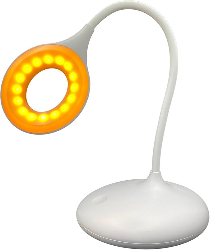 Mito Red Light - Amber Light Lamp - Portable & Flexible Amber Table Lamp - Cordless Lamp, Rechargeable Reading Lamp - Amber Lamp - LeafyLoom